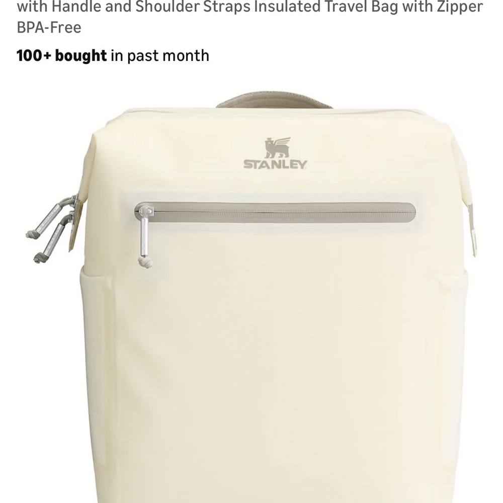 Stanley Cream Backpack with Zipper